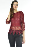 BLUSA BARRADO DE RENDA | Ref: CM 151024