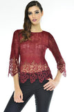 BLUSA BARRADO DE RENDA | Ref: CM 151024