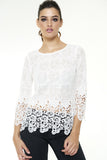 BLUSA BARRADO DE RENDA | Ref: CM 151024