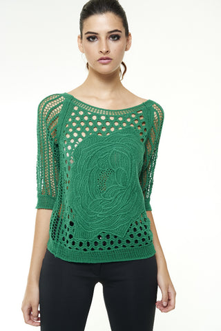 BLUSA TRICO FLOR | Ref: CM151020